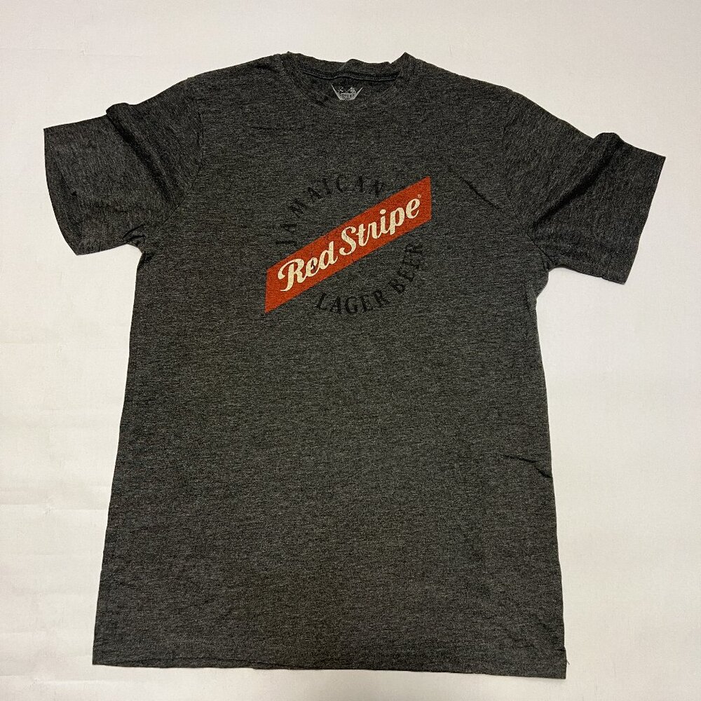 Red Stripe Beer T-Shirt Dark Gray Heather Medium